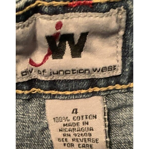 JW Division of Junction West Womens Denim Skirt Size 4 Embroidered Back Pockets - Picture 11 of 12
